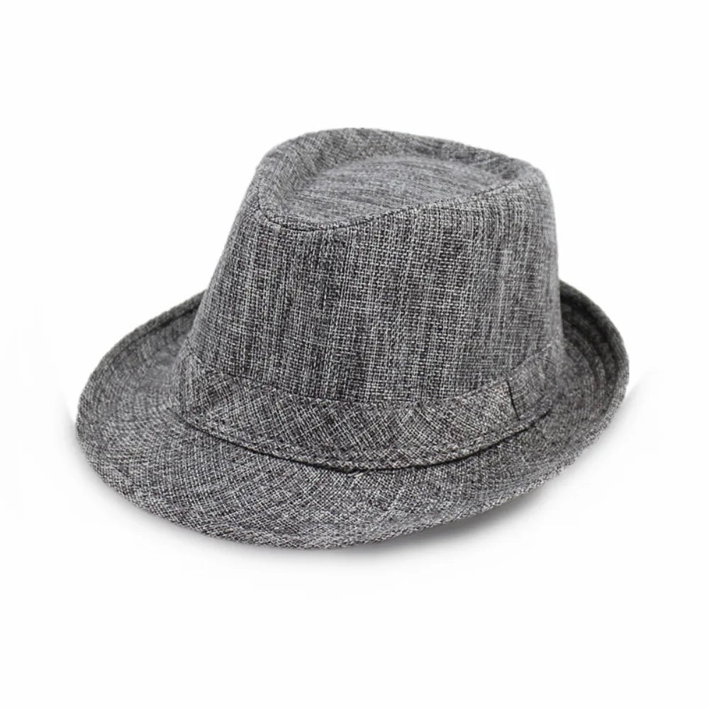 British Linen Men's Jazz Hat Solid Casual Church Beach Hat