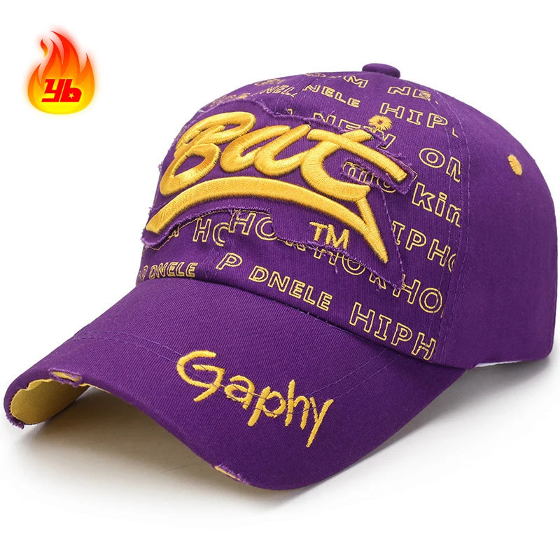 Fashion Unisex Outdoor Sport Baseball Cap One Size Suitable for Men Women 3D Embroidery Patch Print