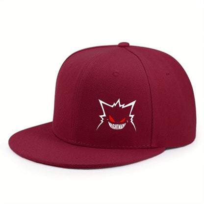New Cute Expression Printed Flat brim Baseball Cap Outdoor Sports Event Casual Cap Hip Hop Street