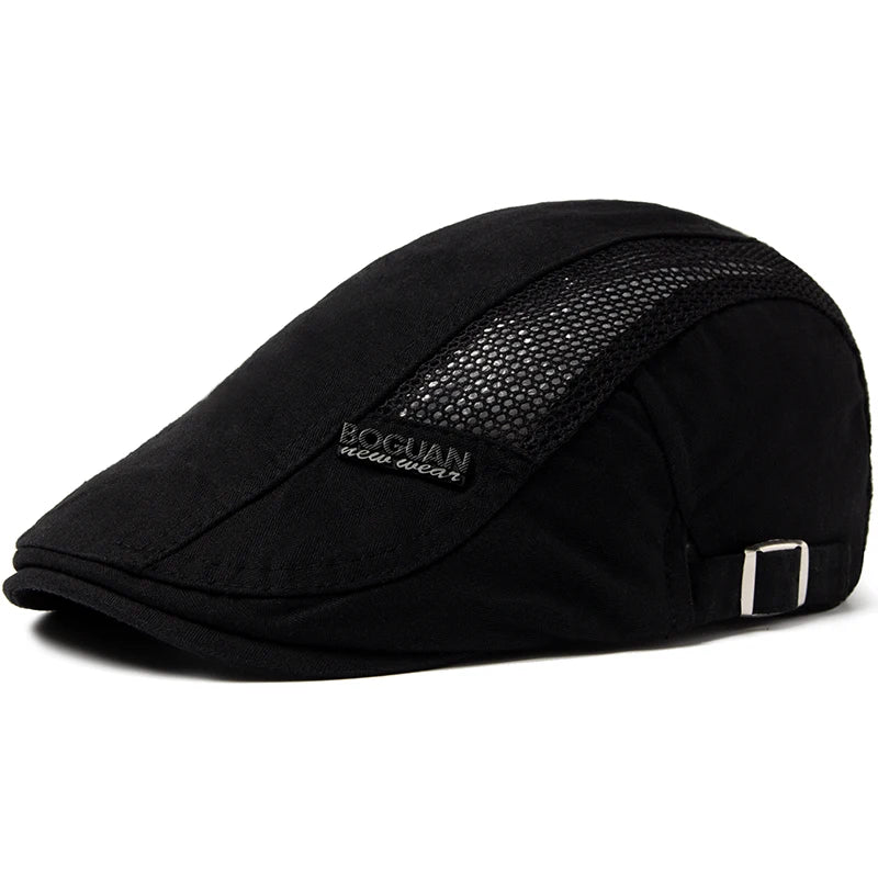 Mesh Cap Beret For Men Fashion Letter Label Berets Summer Cotton