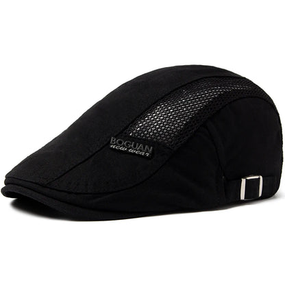 Mesh Cap Beret For Men Fashion Letter Label Berets Summer Cotton