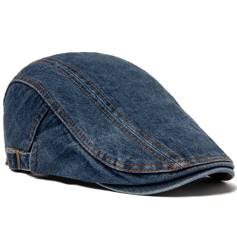 Men's Jean Berets Summer Newsboy Hats For Women Casual Solid Color Retro