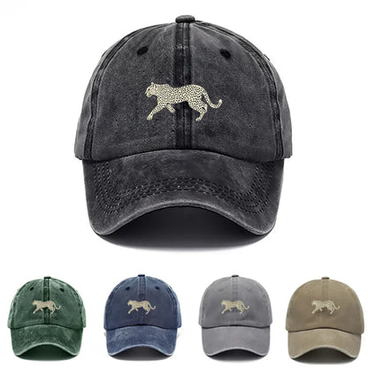 Cheetah-Style Printed Baseball Cap, Men Fashion Hat
