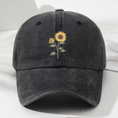 Retro Sunflower Pattern Baseball Hat Dad Hat