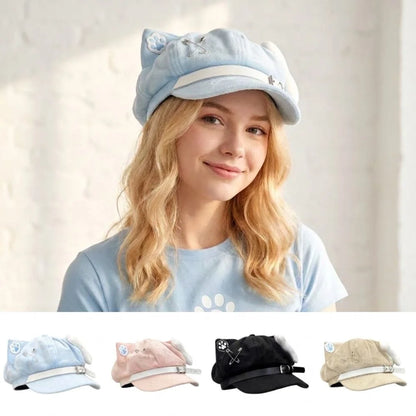 Popular Cat Ears Women's Beret Anime Japanese Style Newsboy Cap