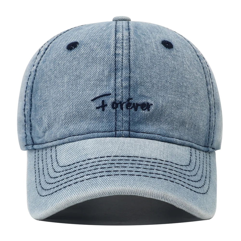 2023 New Designer Forever Embroidery Washed Baseball Cap