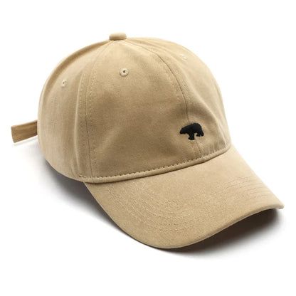 Women's Baseball Caps Polar Bear Embroidered Cotton Hat Adjustable Casual Visor Hats