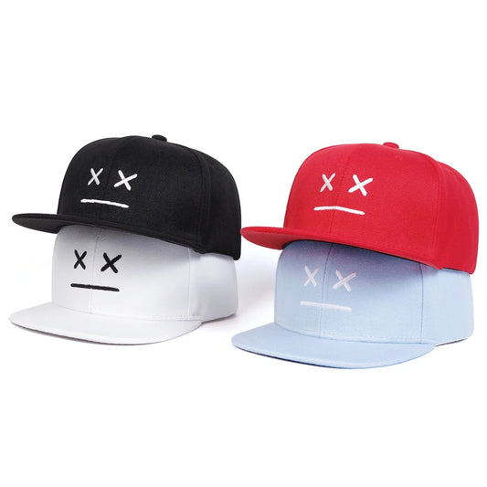 Unisex XX Smiley Face Embroidery Hip-hop Hats Spring Autumn Outdoor Baseball Caps