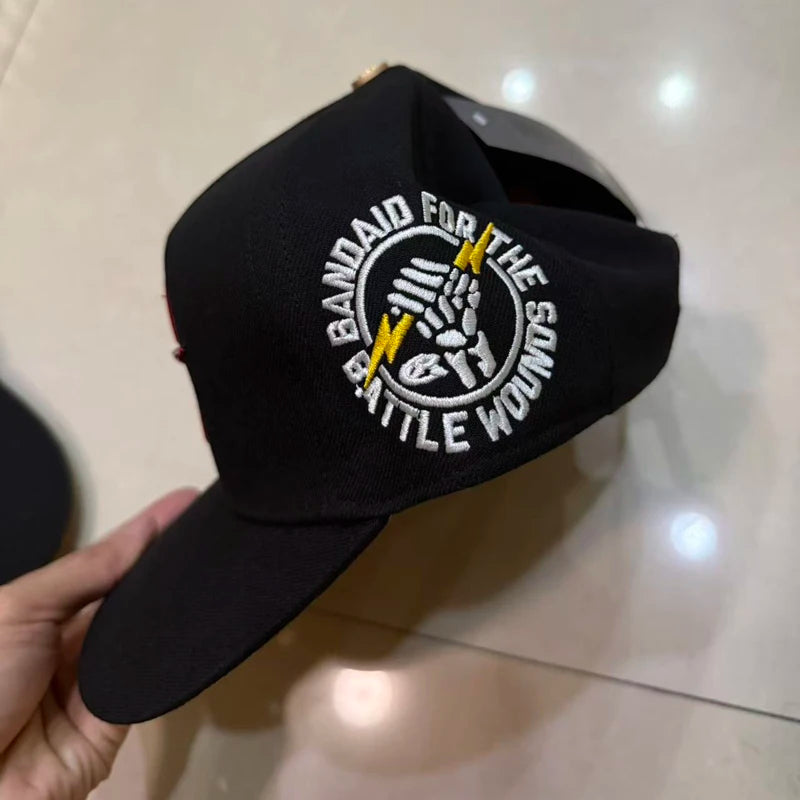 Contrast Brim 3D Embroidered Rough Play Hats