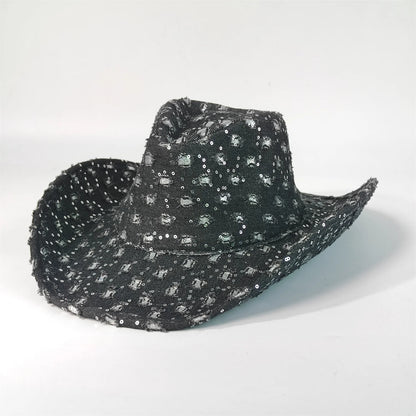 Women Men Felt Wide Brim Cowboy Cowgirl Hat