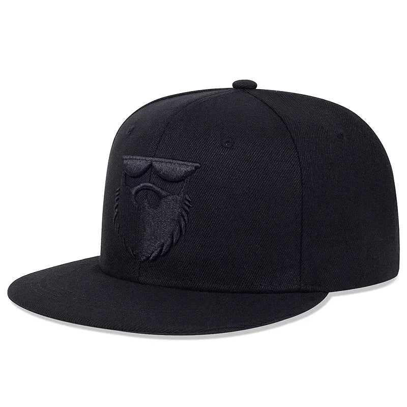 Unisex Beard Old Men Embroidery Hip-Hop Hats Spring Autumn