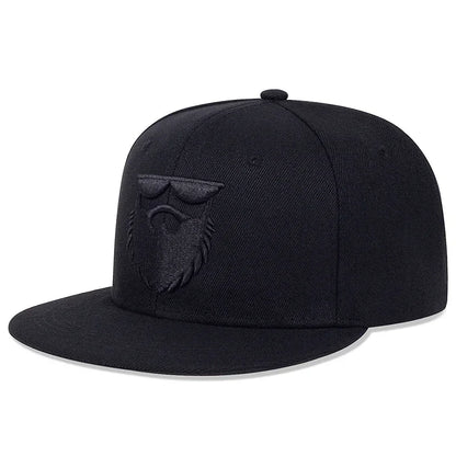 Unisex Beard Old Men Embroidery Hip-Hop Hats Spring Autumn