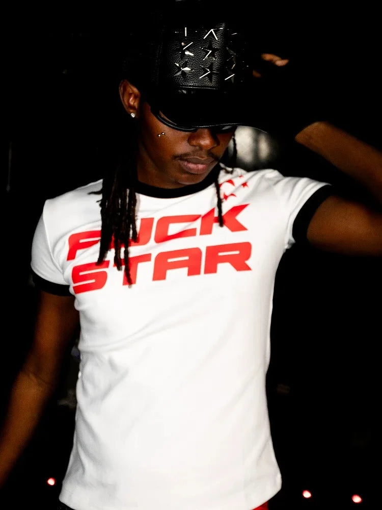 Metal Rivet Five-Pointed Star Hip Hop Punk Pu Leather Trucker Cap
