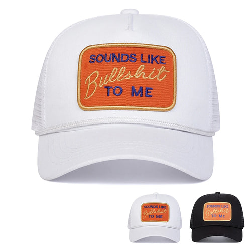 Unisex Bullshit Letter Embroidery Baseball Net Caps Spring and Summer