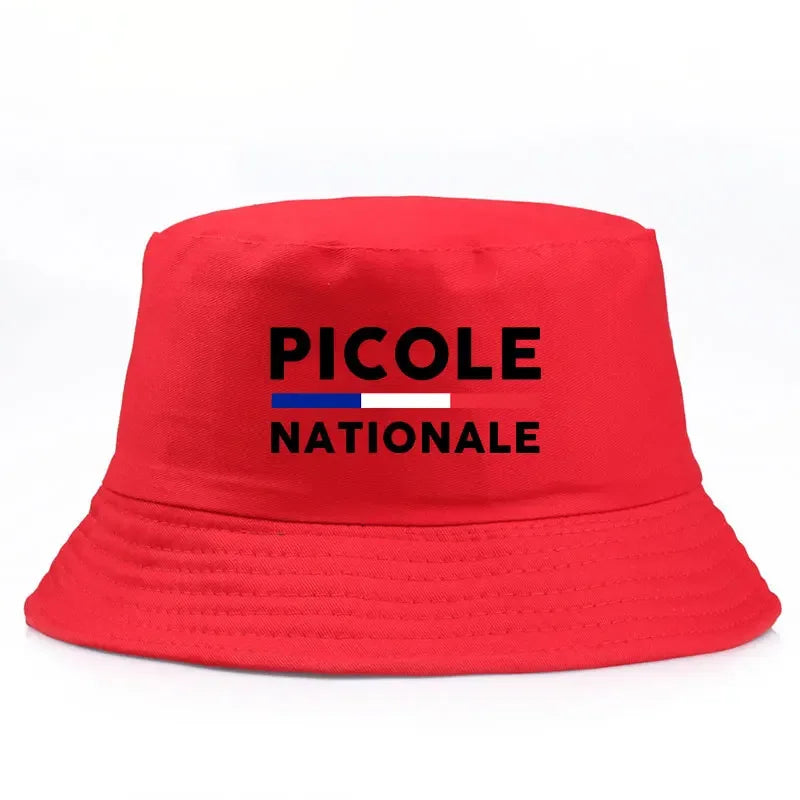 Summer Picole Nationale Reversible Bucket Hats Men Women Cotton Fisherman Cap