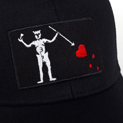 Unisex Skeleton Head Branch Heart Embroidery Baseball Net Caps Spring Summer