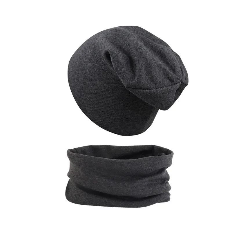 New Baby Hat Scarf Set Boys Girls Cap Autumn Winter Soft Elastic Beanie Hats Cotton