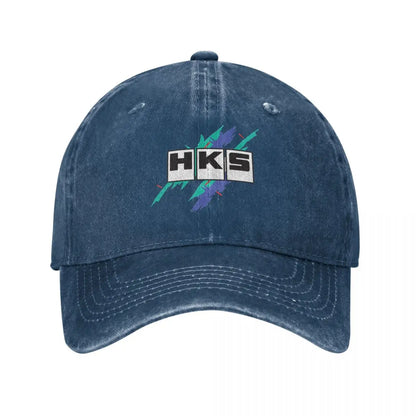 HKS Race Baseball Cap Vintage Distressed  R32 GT-R Headwear Men Women