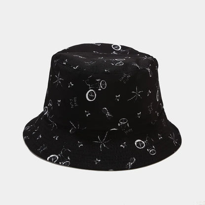 Fashion Plant Printing Pattern Fisherman Hat Spring and Summer