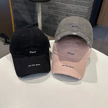 Letter Embroidered Baseball Cap For Women Spring Summer Outdoor Sunscreen Unisex Sports Casual Hat