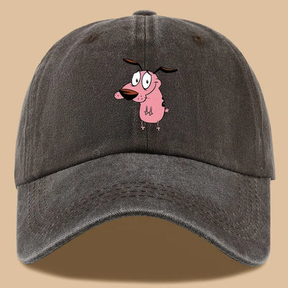 1pc Women's Cute Puppy Printed Baseball Cap with Curved Brim for Outdoor Shading Gift