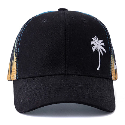 Unisex Baseball Cap Coconut Tree Pattern Outdoor Summer For Men And Women