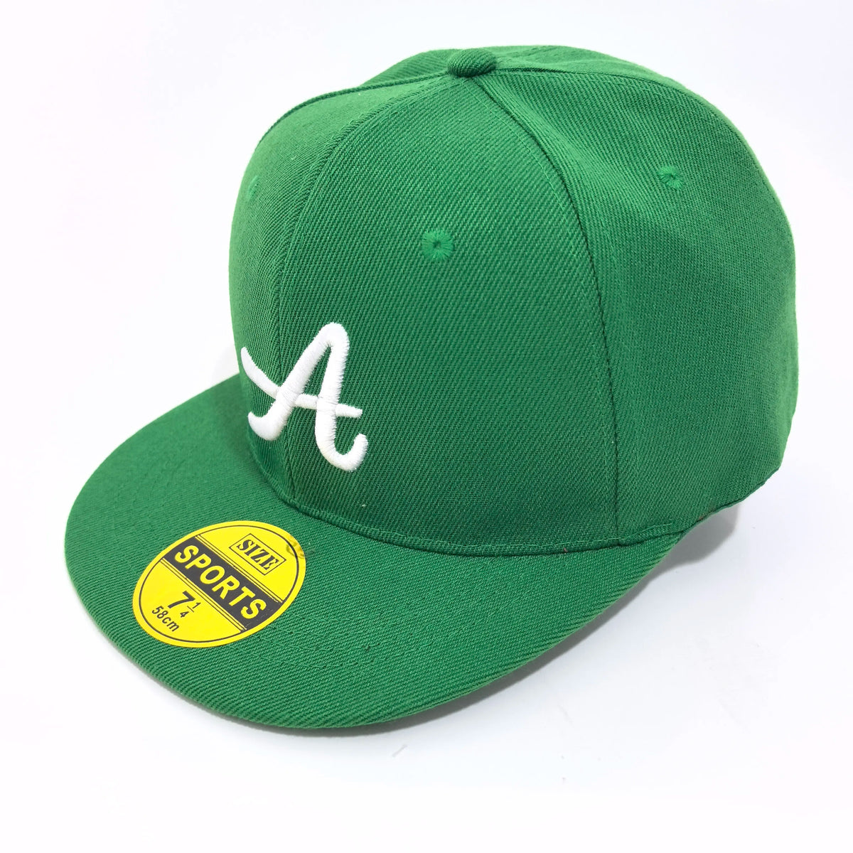 Letter A Embroidered Flat Brim Snapback Cap