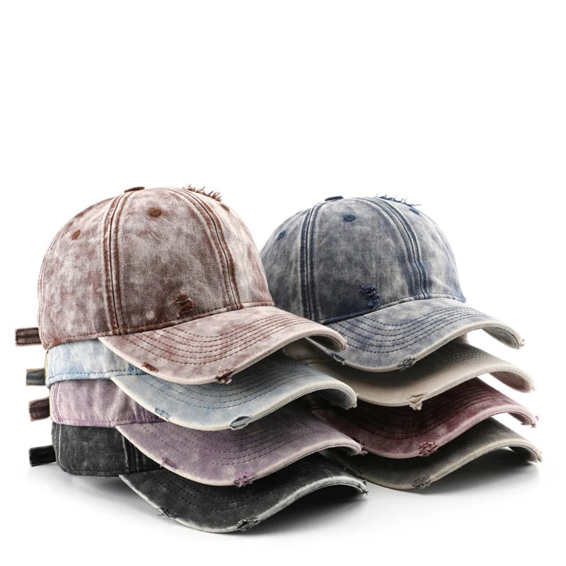 Vintage Distressed Baseball Cap For Men Women