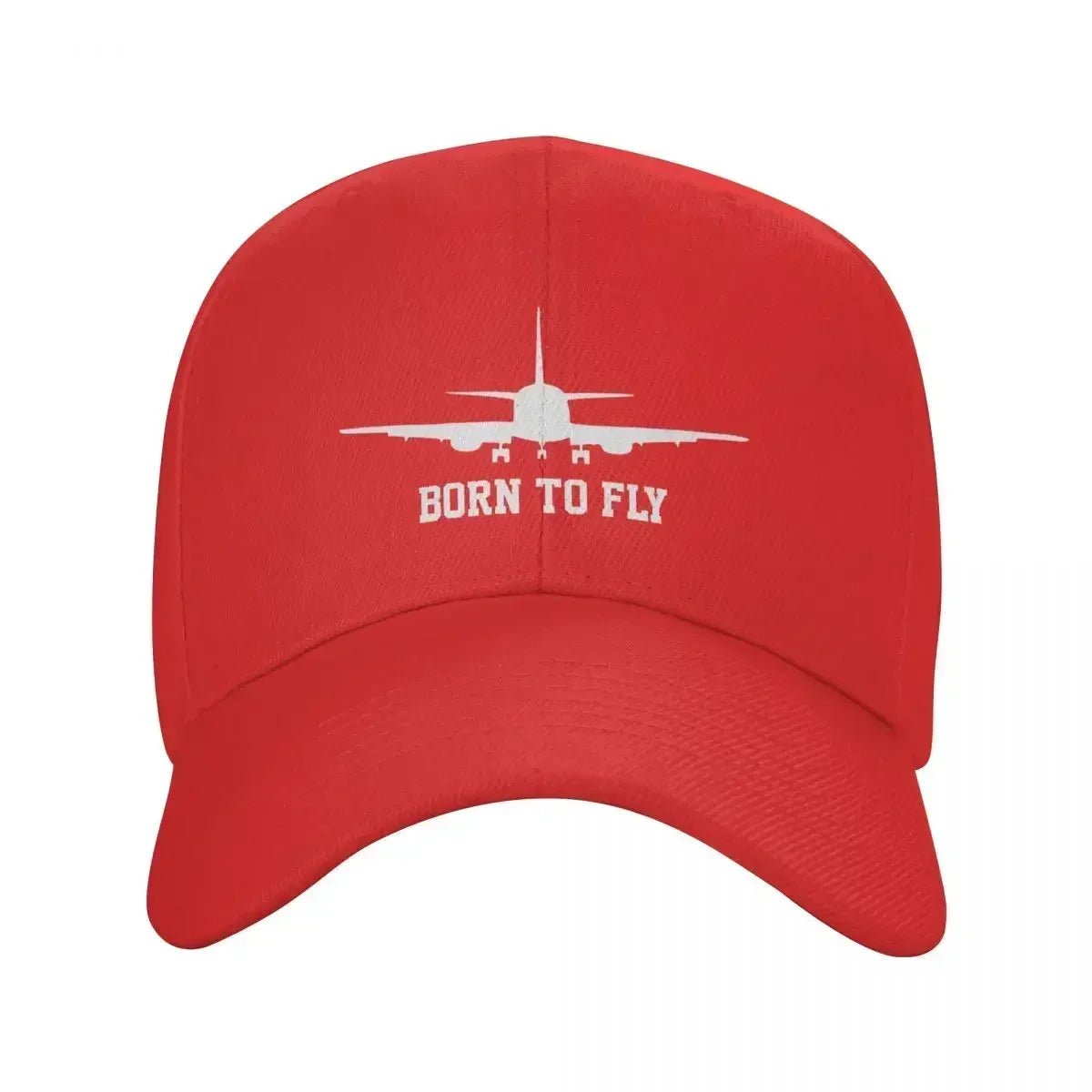Born To Fly Airplane Baseball Cap Outdoor Women Men's