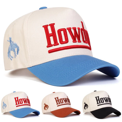Unisex Howdy Letter Embroidery Baseball Caps Spring Autumn Sports Cap