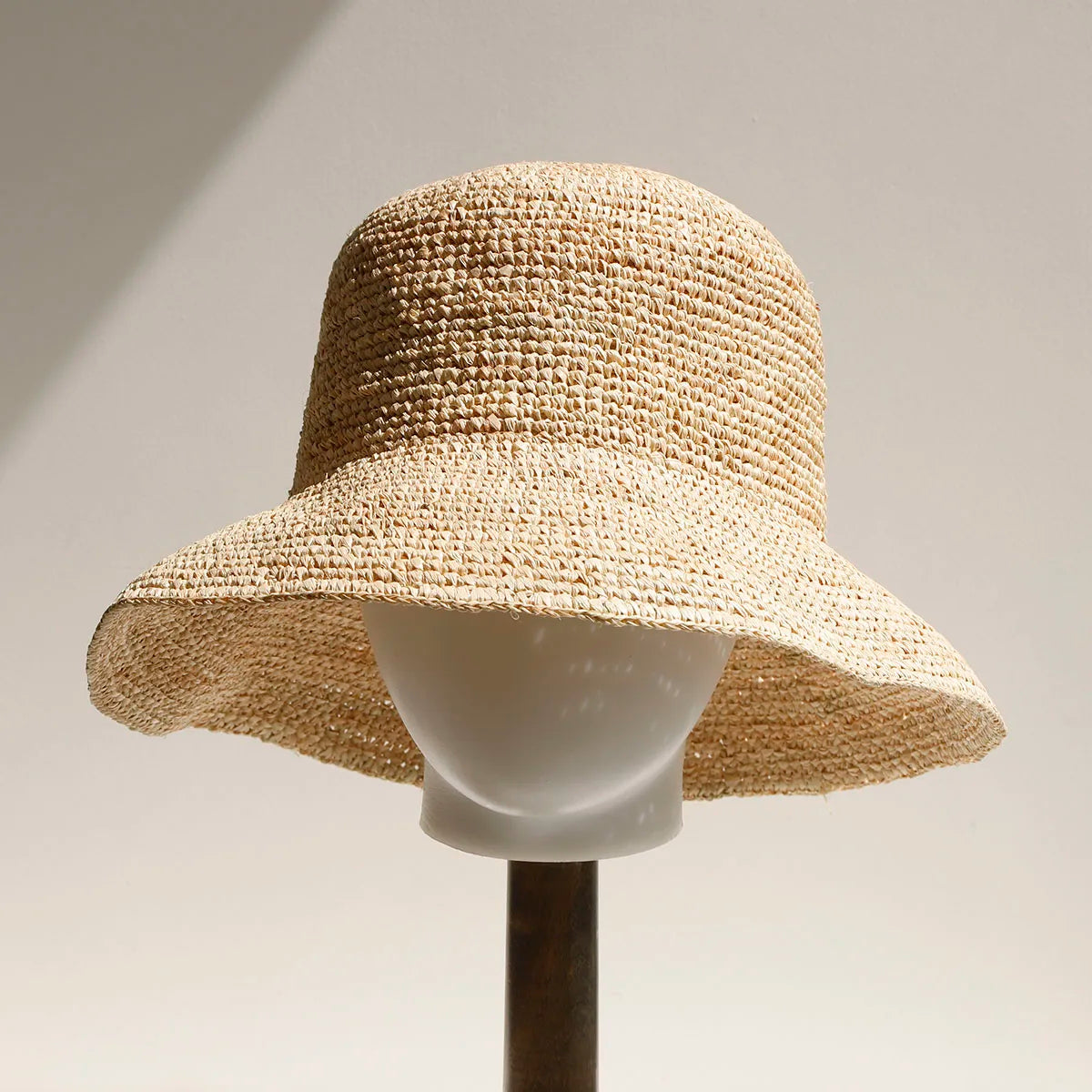 2026 New Raffia Straw Bucket Hat Women Summer Bikini Beach Hat