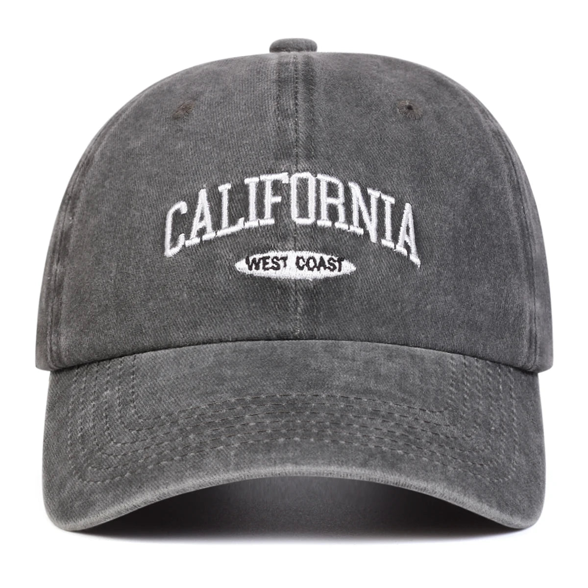 Unisex CALIFORNIA Letter Embroidery Wash Baseball Caps Outdoor Adjustable Casual Hats Sunscreen Hat