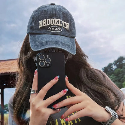 Retro Letter Baseball Cap For Women