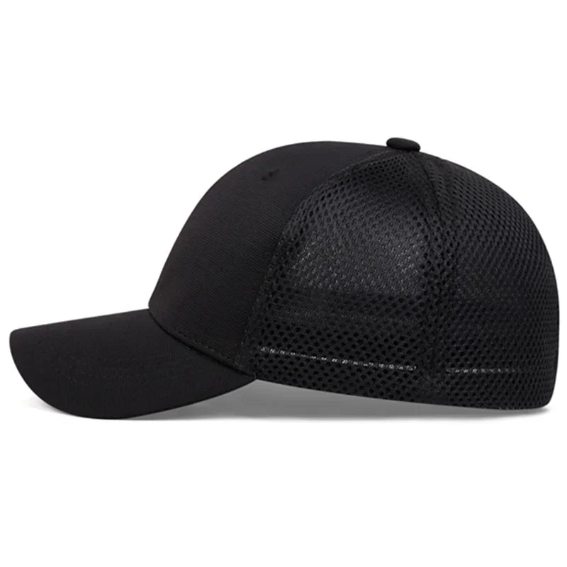 Unisex Solid Color Breathable Baseball Net Caps Spring Summer