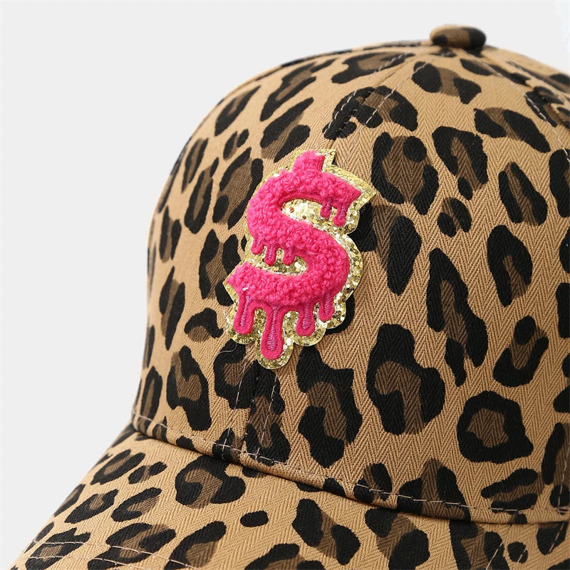Leopard Print Baseball Caps Unisex Embroidery Spring Autumn