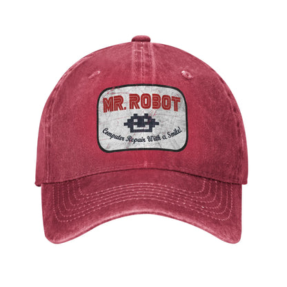 Mr. Robot Computer Repair Smile Baseball Cap