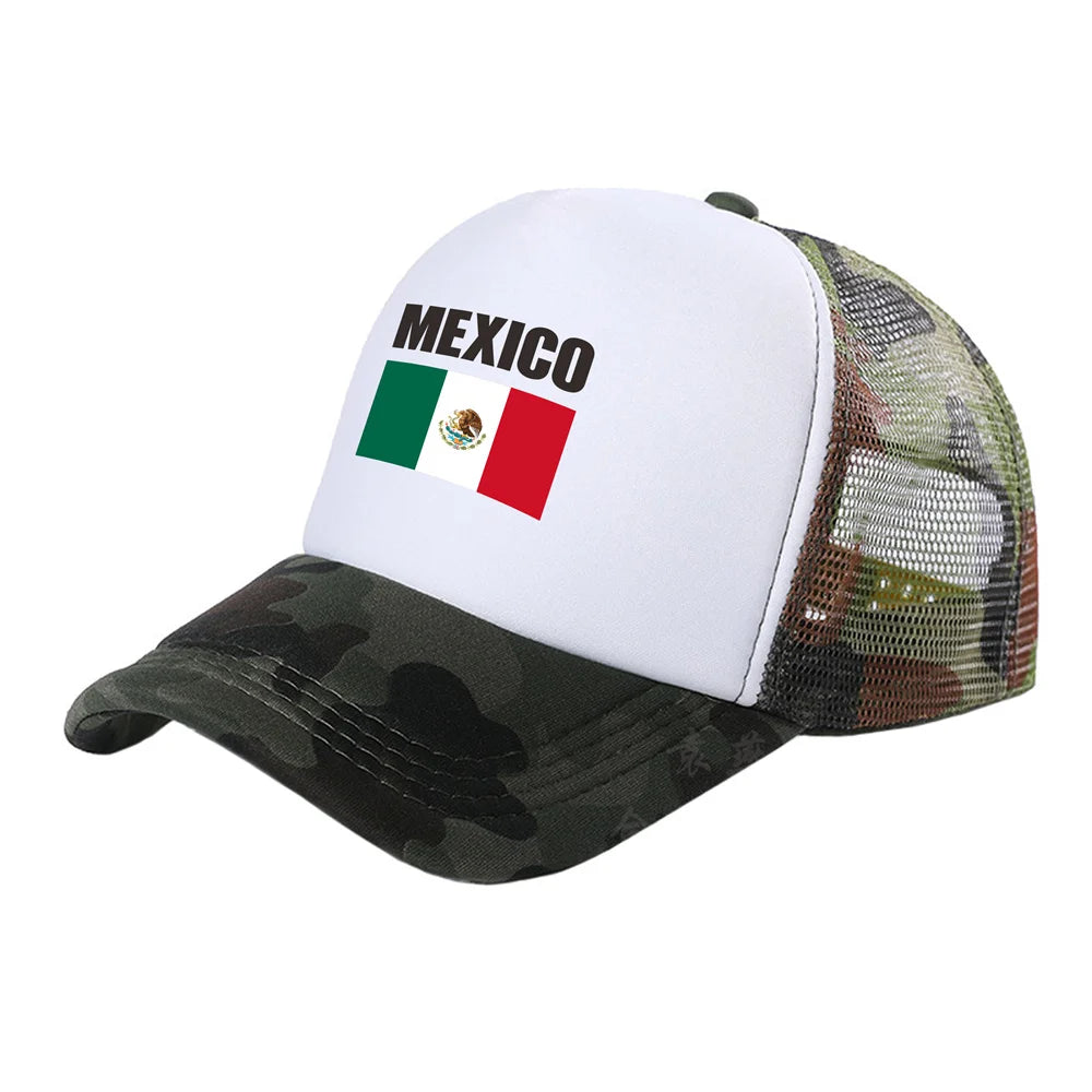 Mexico Trucker Cap Men Cool Mexico National Hat Baseball Cap Cool Summer Unisex Mesh Net Caps