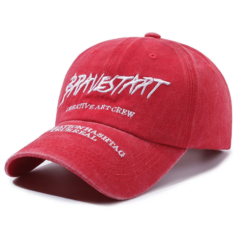 Unisex Y2K Style Cap Letter Embroidery Vintage Baseball Cap Men Women