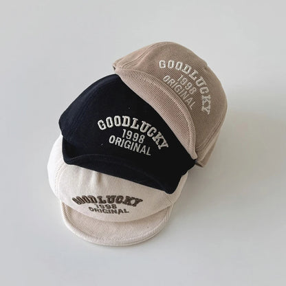 Spring Letter Embroidery Baby Sun Hat Soft Brim Baby Boys Girls Baseball Cap Adjustable Infant Casual Peaked Hat