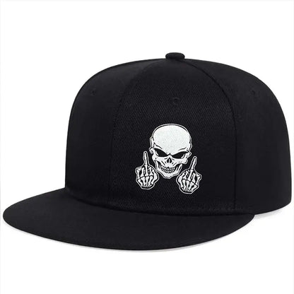 Unisex Skeleton Finger Embroidery Hip-Hop Hats Spring Autumn