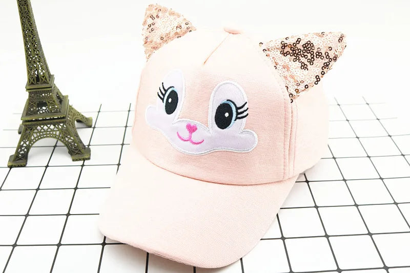 New Cartoon Children Baseball Cap Kids Girls Sun Hat Adjustable