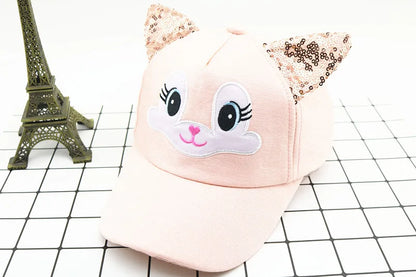 New Cartoon Children Baseball Cap Kids Girls Sun Hat Adjustable