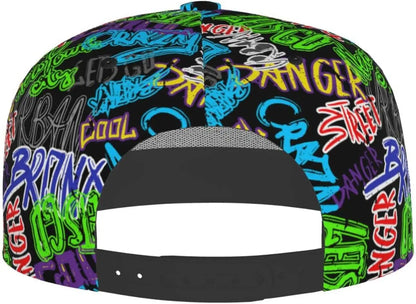 Funny Graffiti Snapback Hat for Men Women Unisex Hip Hop