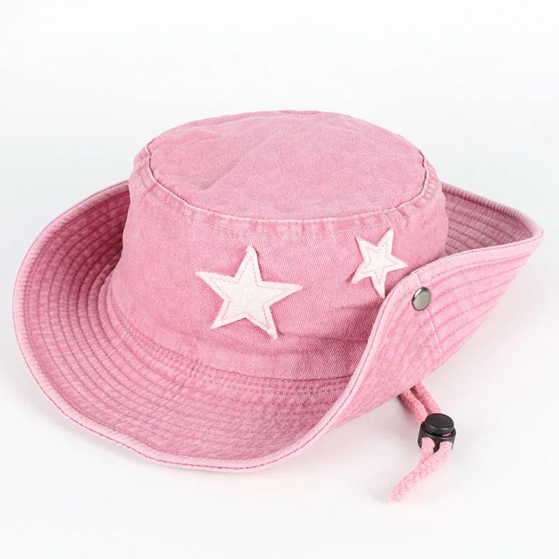 Pink Bucket Hat Women Summer Panama Sun Hats