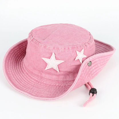 Pink Bucket Hat Women Summer Panama Sun Hats