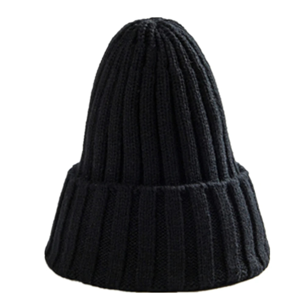 Knitted  Solid Edge Curl Colored Woolen Men's And Women's