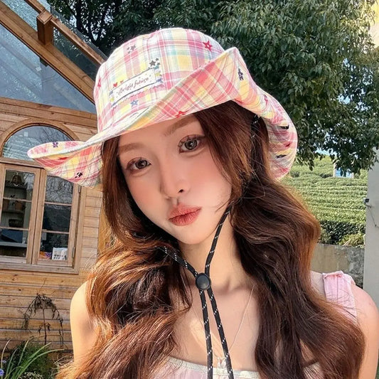 Sweet Star Women Sun Hat Fisherman Hat Japanese Style