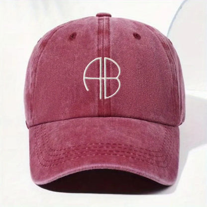 Simple Versatile Printed Washed Vintage Soft Top Baseball Cap For Men And Women