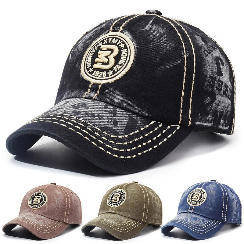 Retro Hat Baseball Cap Embroidery Letter Baseball Cap Fashion Couple Shade Sunscreen Versatile