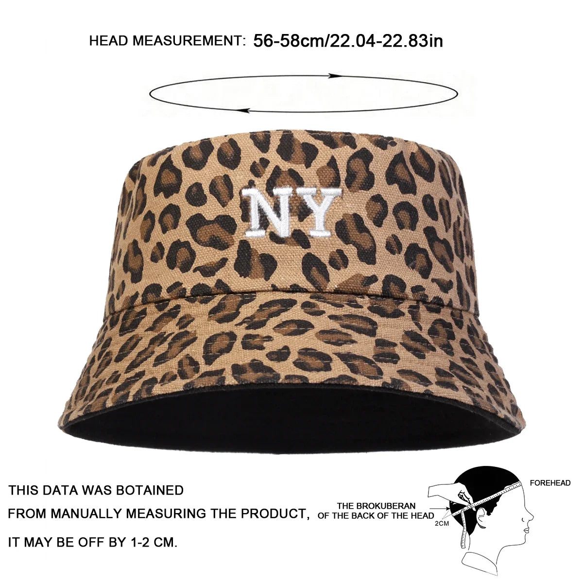 Unisex Double Sided Wearable NY Letter Embroidery Personality Bucket Hats